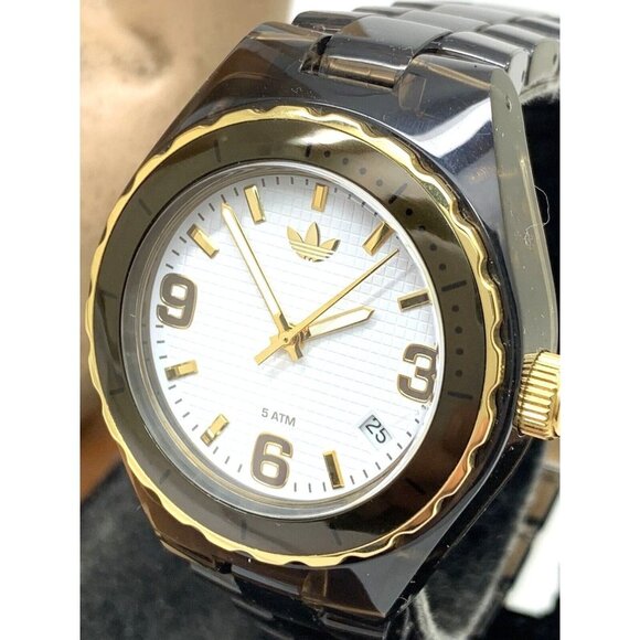 Adidas Women's Watch ADH2553 Quartz Analog White Dial Brown Clear Plasti… - Picture 1 of 14